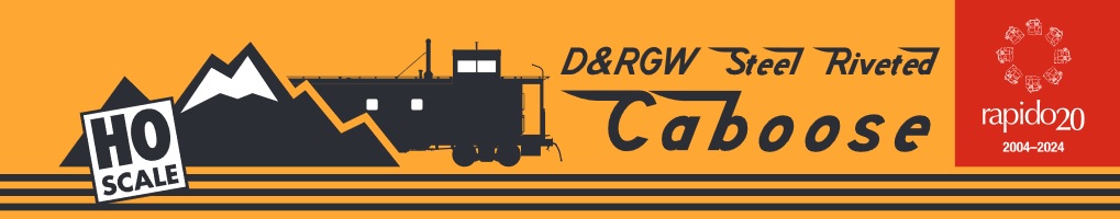 H0 D&RGW Steel Rivited Caboosee